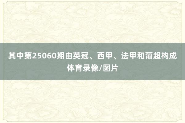 其中第25060期由英冠、西甲、法甲和葡超构成体育录像/图片