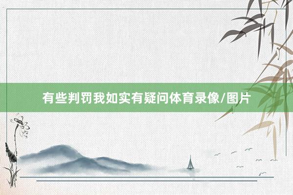 有些判罚我如实有疑问体育录像/图片