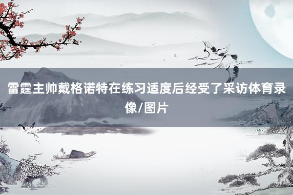 雷霆主帅戴格诺特在练习适度后经受了采访体育录像/图片