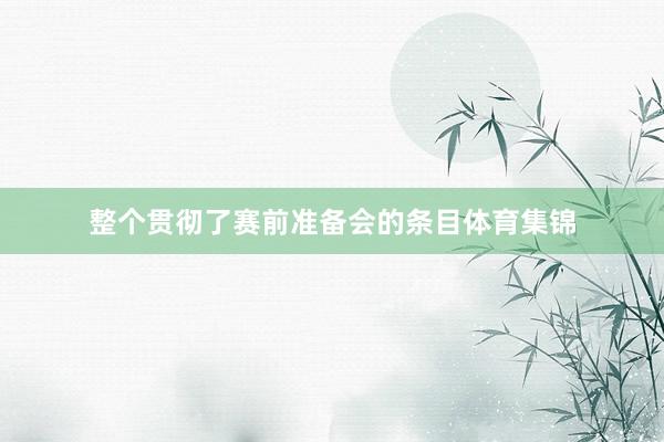 整个贯彻了赛前准备会的条目体育集锦