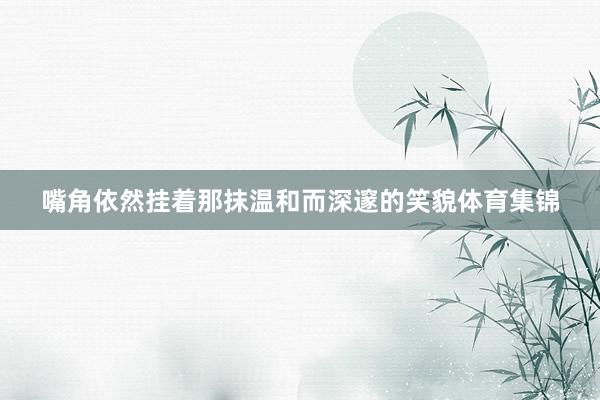 嘴角依然挂着那抹温和而深邃的笑貌体育集锦