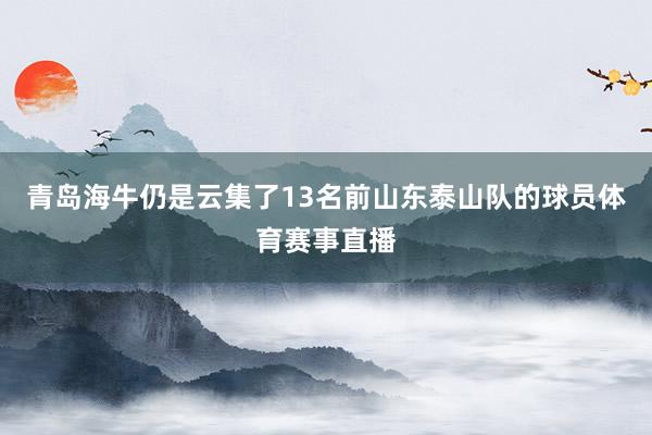 青岛海牛仍是云集了13名前山东泰山队的球员体育赛事直播