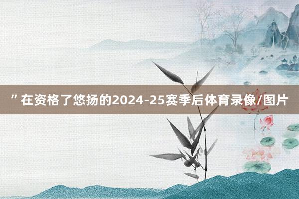 ”在资格了悠扬的2024-25赛季后体育录像/图片
