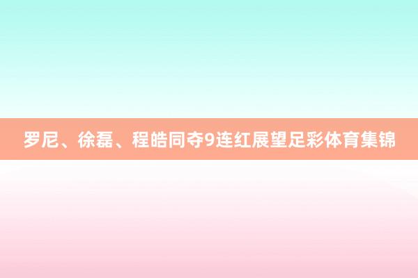 罗尼、徐磊、程皓同夺9连红展望足彩体育集锦