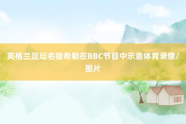英格兰足坛名宿希勒在BBC节目中示意体育录像/图片